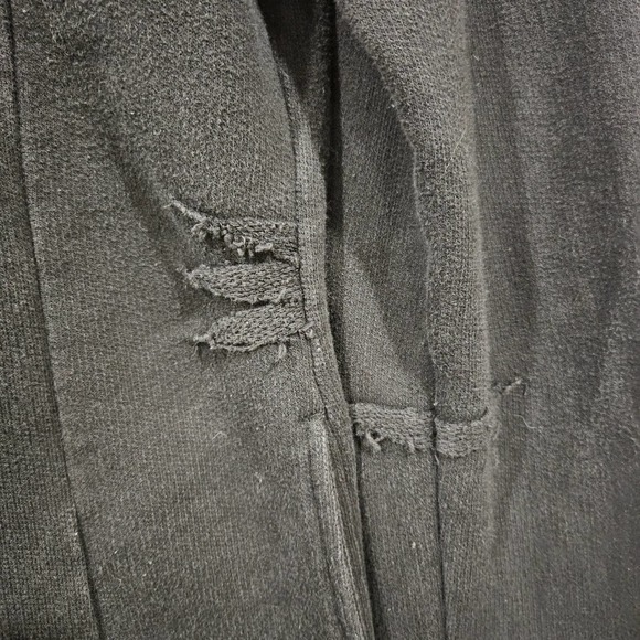 Element Black Pleated Hooded Button Up Knit Cardigan Jacket Size XLarge - Picture 6 of 9